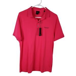 Armani Exchange Pink Polo Shirt Size Medium NWT Preppy Casual Business Casual